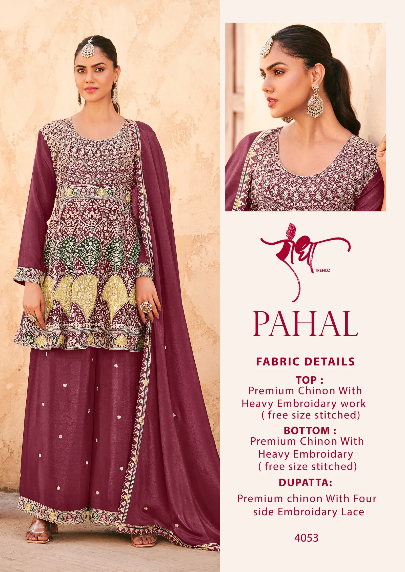Sundri By Radha Trendz Chinon Embroidery Readymade Suits Orders In India